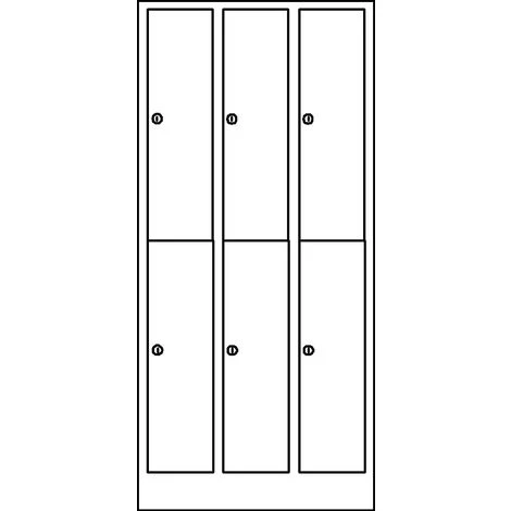 Wolf Penderie Dimensions Confort - 6 Compartiments, Largeur Compartiments 300 Mm - Gris Clair / Vert Opale - Coloris Corps: Gris Clair 3 Wolf Penderie Dimensions Confort - 6 Compartiments, Largeur Compartiments 300 Mm - Gris Clair / Vert Opale - Coloris Corps: Gris Clair – Image 2