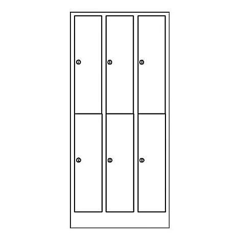 Wolf Penderie Dimensions Confort - 6 Compartiments, Largeur Compartiments 300 Mm - Gris Clair / Vert Opale - Coloris Corps: Gris Clair 4 Wolf Penderie Dimensions Confort - 6 Compartiments, Largeur Compartiments 300 Mm - Gris Clair / Vert Opale - Coloris Corps: Gris Clair – Image 3