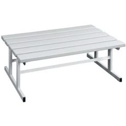Wolf Bancs Pour Vestiaires - Assise Double Face - Gris Clair, Longueur 1000 Mm - Coloris Assise: Gris Clair