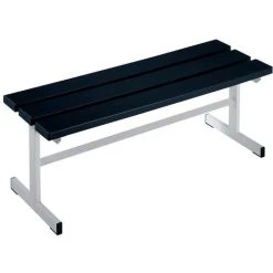 Wolf Bancs Pour Vestiaires - Assise Simple Face - Coloris Noir, Longueur 1000 Mm - Coloris Assise: Noir
