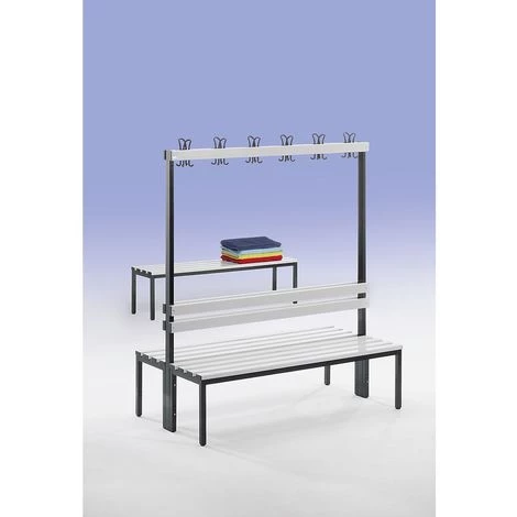 Wolf Banc Pour Vestiaires, à 2 Côtés - Longueur 1500 Mm, Lattes En Hêtre - 2 X 6 Patères Doubles - Coloris Assise: Hêtre 4 Wolf Banc Pour Vestiaires, à 2 Côtés - Longueur 1500 Mm, Lattes En Hêtre - 2 X 6 Patères Doubles - Coloris Assise: Hêtre – Image 2
