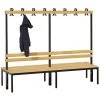 Wolf Banc Pour Vestiaires, à 2 Côtés - Longueur 2000 Mm, Lattes En Hêtre - 2 X 8 Patères Doubles - Coloris Assise: Hêtre -Pas Cher WOLF Magasin 15706252 1