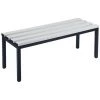 Wolf Banc De Vestiaire Sans Dossier - Lattes En PVC, Gris - Longueur 1000 Mm - Col. Piétement: Noir Profond RAL 9005 -Pas Cher WOLF Magasin 15706253 1