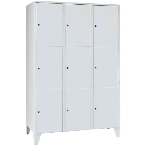 Wolf Vestiaire Multicase - 3 Compartiments, 9 Casiers - Largeur 1200 Mm, Gris Clair - Coloris Des Portes: Gris Clair 3 Wolf Vestiaire Multicase - 3 Compartiments, 9 Casiers - Largeur 1200 Mm, Gris Clair - Coloris Des Portes: Gris Clair