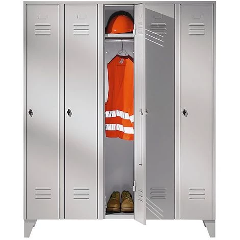 Wolf Vestiaire Métallique Sur Pieds, Compartiments Sur Toute La Hauteur - Portes à Parois Pleines, Largeur Compartiments - Coloris Corps: Bleu Clair RAL 5012 6 Wolf Vestiaire Métallique Sur Pieds, Compartiments Sur Toute La Hauteur - Portes à Parois Pleines, Largeur Compartiments - Coloris Corps: Bleu Clair RAL 5012 – Image 4