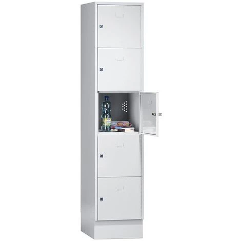 Wolf Casier Verrouillable - 5 Compartiments, Peinture Cuite Au Four - Largeur Tablettes 298 Mm, Noir Profond/gris Clair - Coloris Des Portes: Noir Profond RAL 9005 5 Wolf Casier Verrouillable - 5 Compartiments, Peinture Cuite Au Four - Largeur Tablettes 298 Mm, Noir Profond/gris Clair - Coloris Des Portes: Noir Profond RAL 9005 – Image 3