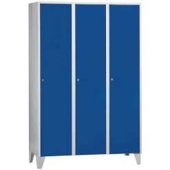 Wolf Vestiaire Multicases Sur Pieds - H X L X P 1850 X 1200 X 500 Mm, 3 Casiers - Bleu Clair - Coloris Des Portes: Bleu Clair RAL 5012 -Pas Cher WOLF Magasin 15706800 5