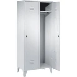 Wolf Vestiaire Métallique Sur Pieds, Compartiments Sur Toute La Hauteur - Portes à Parois Pleines, Largeur Compartiments - Coloris Corps: Bleu Clair RAL 5012 -Pas Cher WOLF Magasin 15706892 5