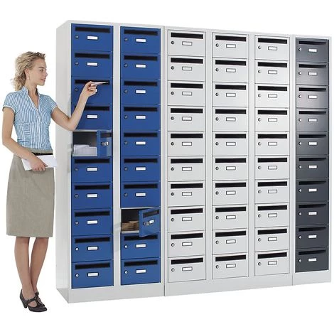 Wolf Armoire De Distribution Du Courrier - 10 Compartiments, Verrouillable - Gris Clair - Coloris: Gris Clair RAL 7035 3 Wolf Armoire De Distribution Du Courrier - 10 Compartiments, Verrouillable - Gris Clair - Coloris: Gris Clair RAL 7035 – Image 2