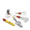 Outils Wolf | Mini Set DE Jardinage Multi-Star | Contient 4 Outils Et 1 Manche : Un Transplantoir, Une Petite Griffe, Un Petit Balai, Une Petite Serfouette Et Un Manche De 26 | BT51