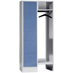 Wolf Vestiaires à Casiers Verrouillables - 5 Compartiments à Gauche, 5 Cintres - Largeur H.t. 850 Mm, Largeur Casiers - Coloris Des Portes: Gris Argent RAL 7001 10 Wolf Vestiaires à Casiers Verrouillables - 5 Compartiments à Gauche, 5 Cintres - Largeur H.t. 850 Mm, Largeur Casiers - Coloris Des Portes: Gris Argent RAL 7001 -Pas Cher WOLF Magasin 52637219 4