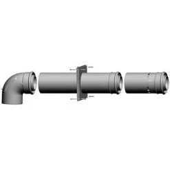 Wolf 2651496 Kit De Connexion B33 DN80/125 - Gris