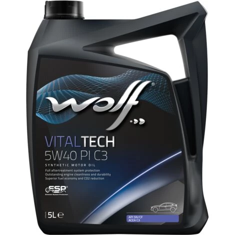 WOLF - Bidon 5 Litres D'huile Moteur 5W40 - 8303012 3 WOLF - Bidon 5 Litres D'huile Moteur 5W40 - 8303012