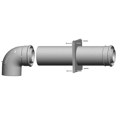 Wolf 2651480 - Set De Raccordement DN80/125 35-50kW - Blanc - Gris 3 Wolf 2651480 - Set De Raccordement DN80/125 35-50kW - Blanc - Gris